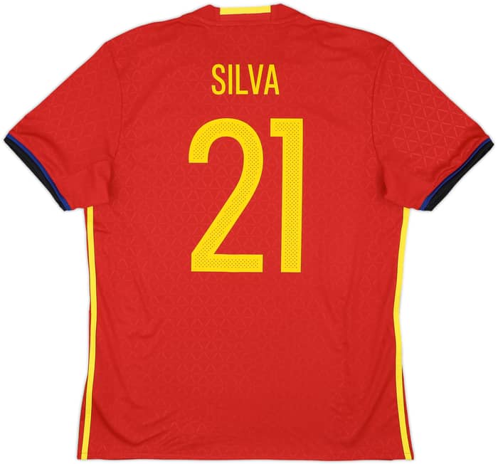 2016-17 Spain Home Shirt Silva #21 - 10/10 - (L)