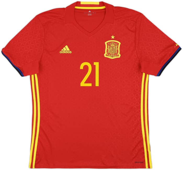 2016-17 Spain Home Shirt Silva #21 - 10/10 - (L)