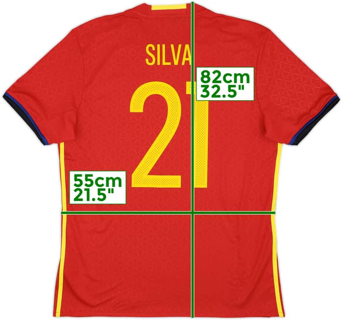2016-17 Spain Home Shirt Silva #21 - 10/10 - (L)