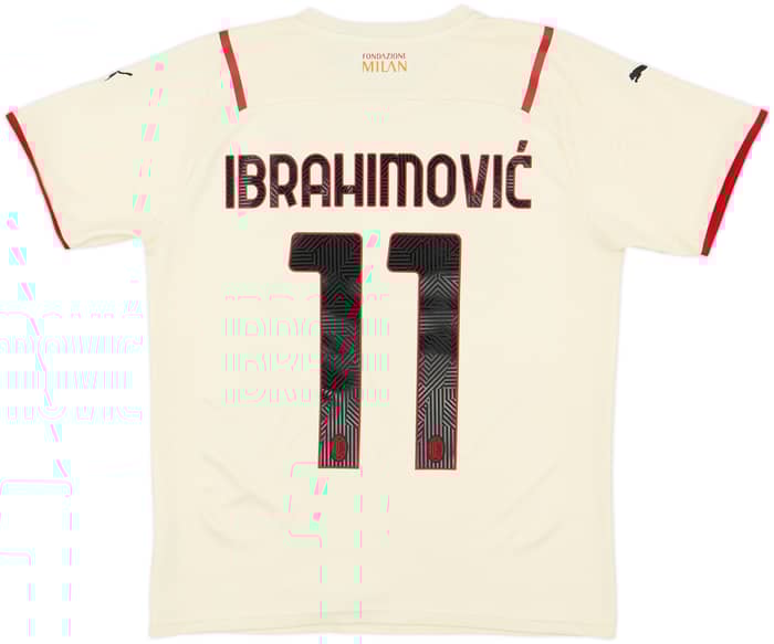 2021-22 AC Milan Away Shirt Ibrahimovic #11 - 7/10 - (M)