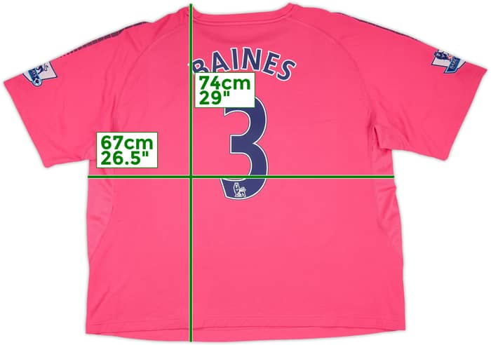 2010-11 Everton Away Shirt Baines #3 - 9/10 - (3XL)