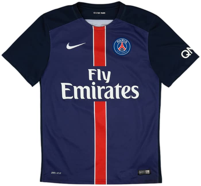2015-16 Paris Saint-Germain Home Shirt Cavani #9 - 8/10 - (S)