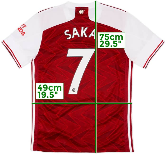 2020-21 Arsenal Home Shirt Saka #7 - 10/10 - (M)