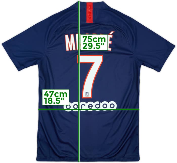2019-20 Paris Saint-Germain Home Shirt Mbappe #7 - 10/10 - (M)