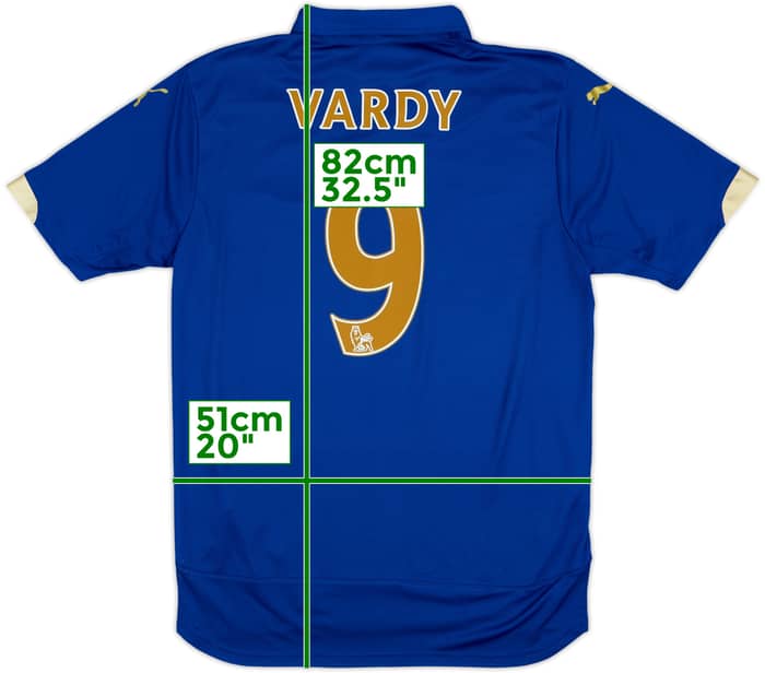 2014-15 Leicester Home Shirt Vardy #9 - 7/10 - (M)