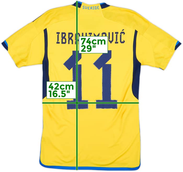 2022-23 Sweden Home Shirt Ibrahimovic #11 - 9/10 - (XS)