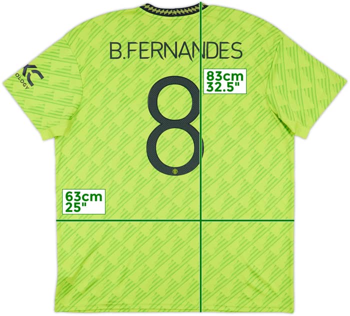 2022-23 Manchester United Third Shirt B.Fernandes #8 - 8/10 - (XXL)
