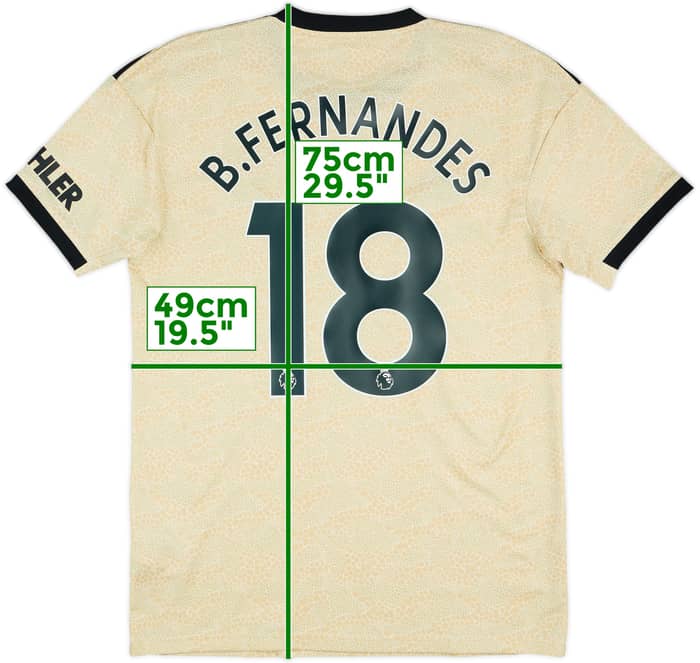 2019-20 Manchester United Away Shirt B.Fernandes #18 - 10/10 - (M)