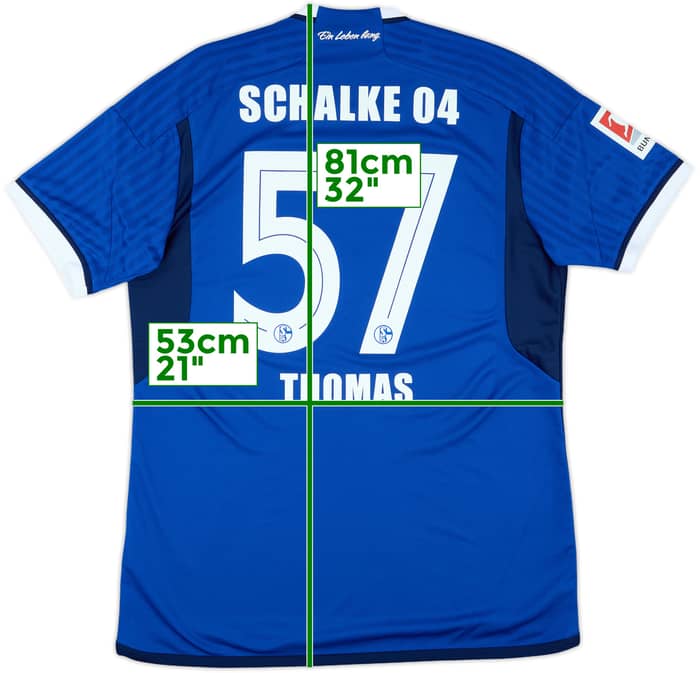 2023-24 Schalke Home Shirt Thomas #57 - 8/10 - (L)