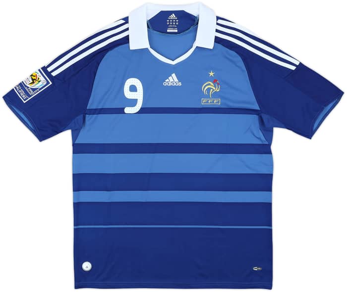 2008-09 France Home Shirt Benzema #9 - 9/10 - (XL)