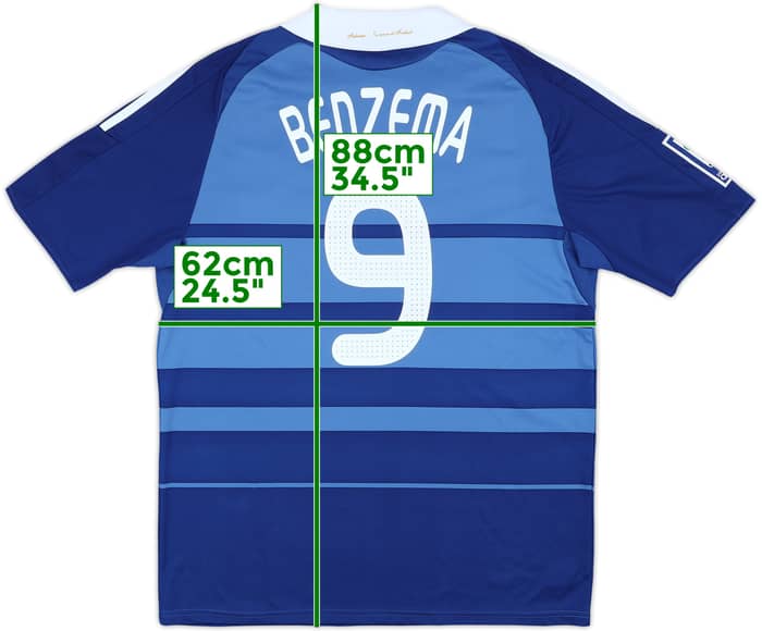 2008-09 France Home Shirt Benzema #9 - 9/10 - (XL)