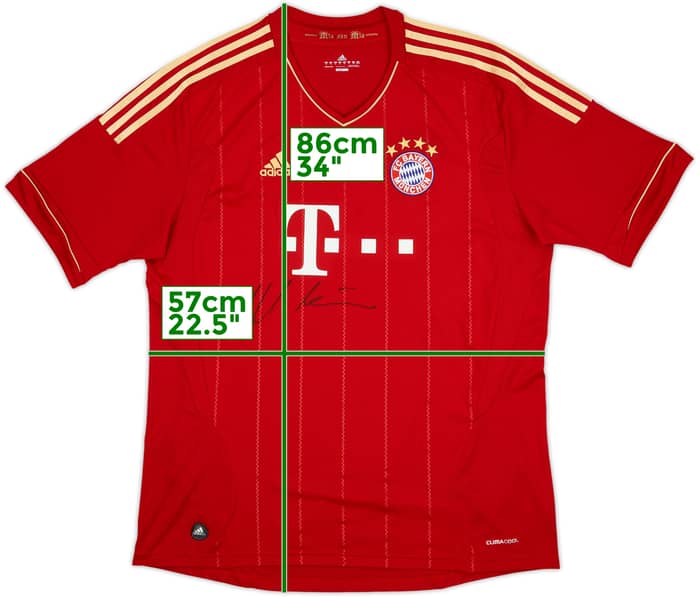 2011-13 Bayern Munich Signed Home Shirt - 9/10 - (XL)