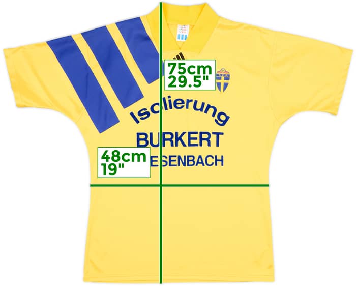 1992-94 Sweden Home Shirt #4 - 8/10 - (M)