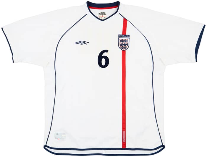 2001-03 England Home Shirt Campbell #6 - 5/10 - (XXL)