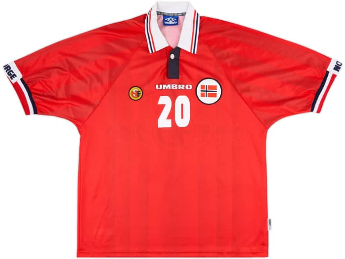 1998-00 Norway Home Shirt Solskjaer #20 - 9/10 - (XXL)