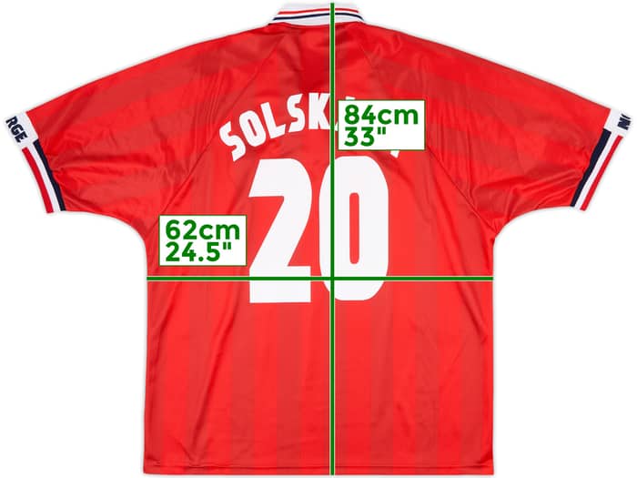 1998-00 Norway Home Shirt Solskjaer #20 - 9/10 - (XXL)
