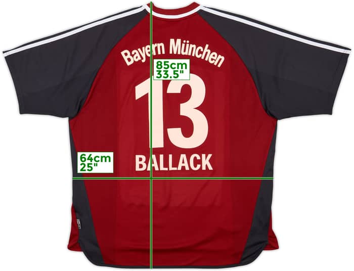 2002-03 Bayern Munich Home Shirt Ballack #13 - 8/10 - (XXL)