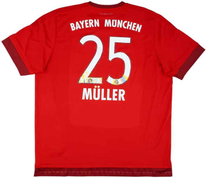 2015-16 Bayern Munich Home Shirt Muller #25 - 5/10 - (XXL)