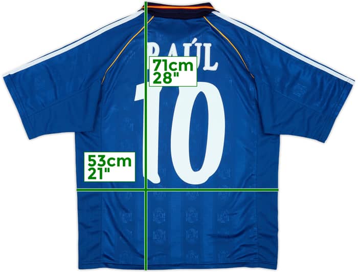 1999-00 Spain Away Shirt Raul #10 - 8/10 - (M)