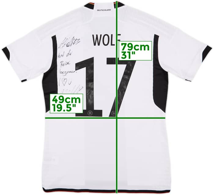 2022-23 Germany Signed Authentic Home Shirt Wolf #17 (M)