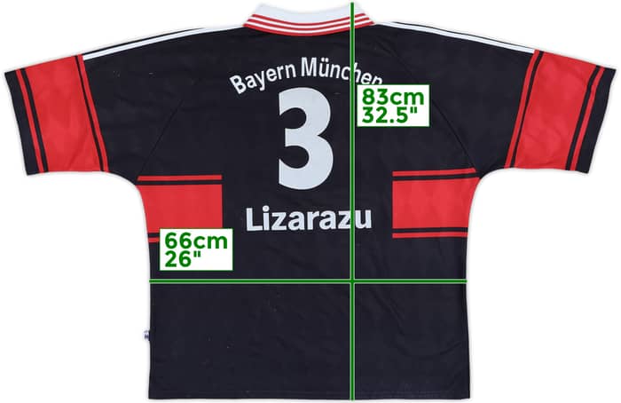 1997-99 Bayern Munich Home Shirt Lizarazu #3 - 8/10 - (XXL)