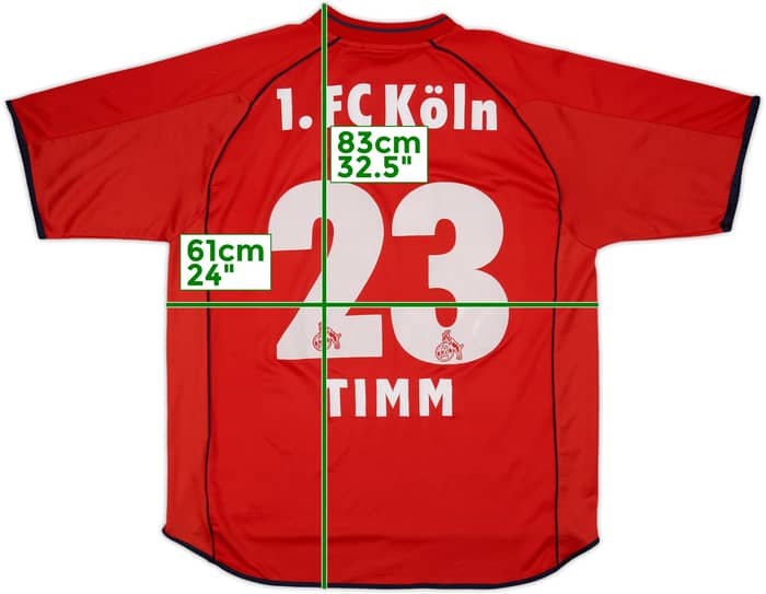 2001-02 FC Koln Home Shirt Timm #23 - 7/10 - (XXL)
