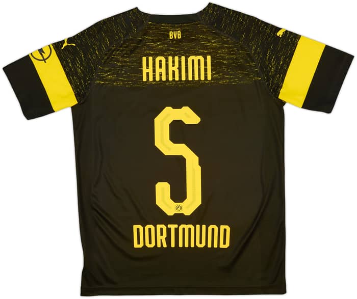 2018-19 Borussia Dortmund Away Shirt Hakimi #5 - 10/10 - (XL.Boys)