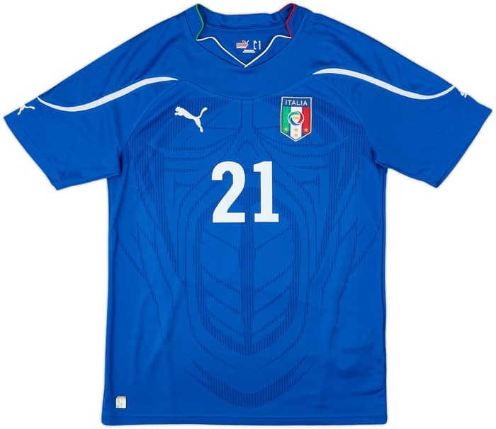 2010-12 Italy Home Shirt Pirlo #21 - 10/10 - (M)