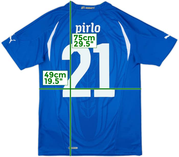 2010-12 Italy Home Shirt Pirlo #21 - 10/10 - (M)