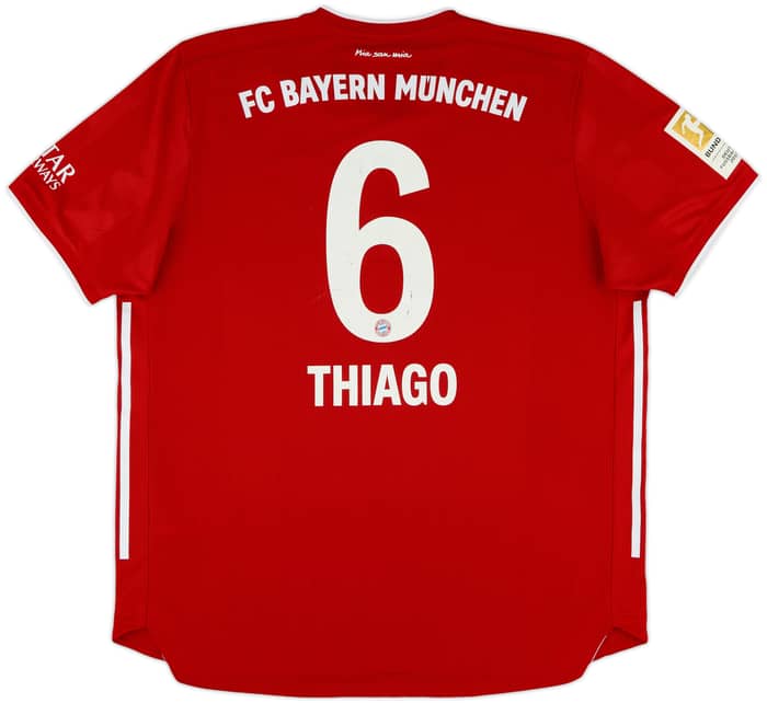 2020-21 Bayern Munich Authentic Home Shirt Thiago #6 - 6/10 - (XL)