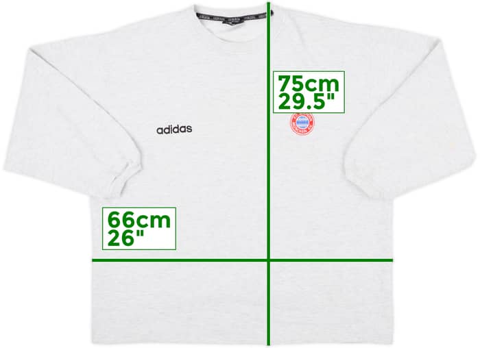 1995-96 Bayern Munich adidas Sweat Top - 9/10 - (XL)