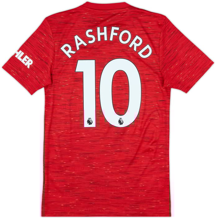 2020-21 Manchester United Home Shirt Rashford #10 - 10/10 - (XS)