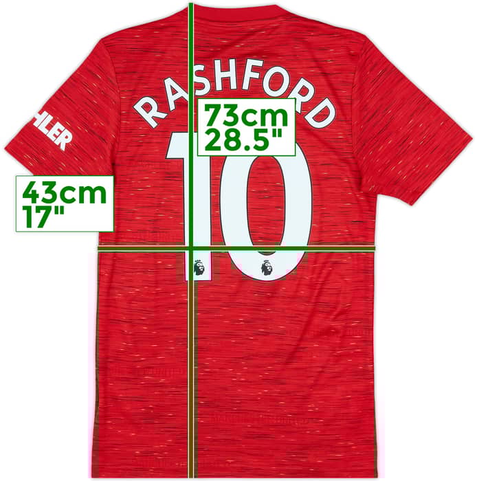 2020-21 Manchester United Home Shirt Rashford #10 - 10/10 - (XS)