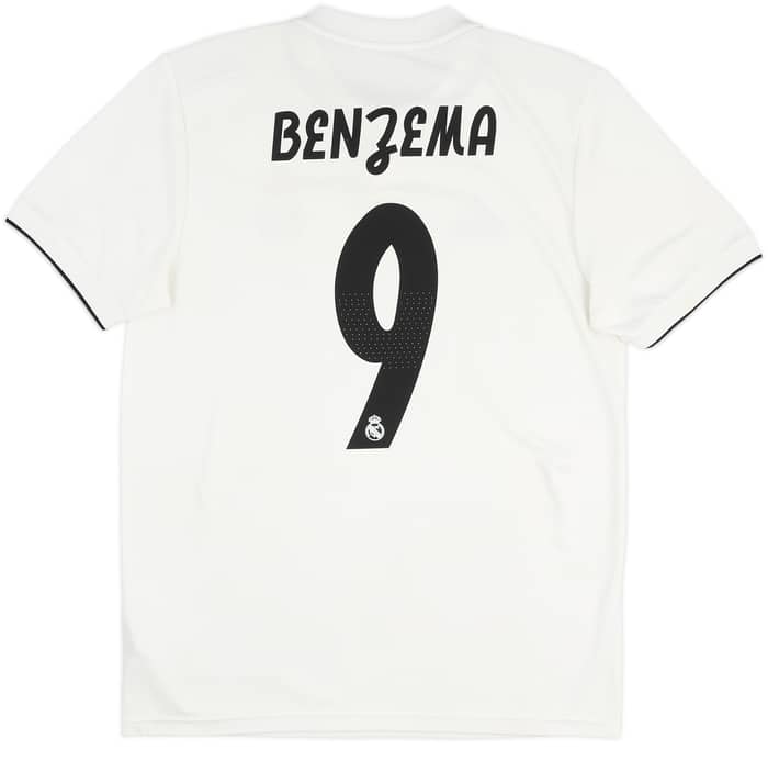 2018-19 Real Madrid Home Shirt Benzema #9 - 6/10 - (M)