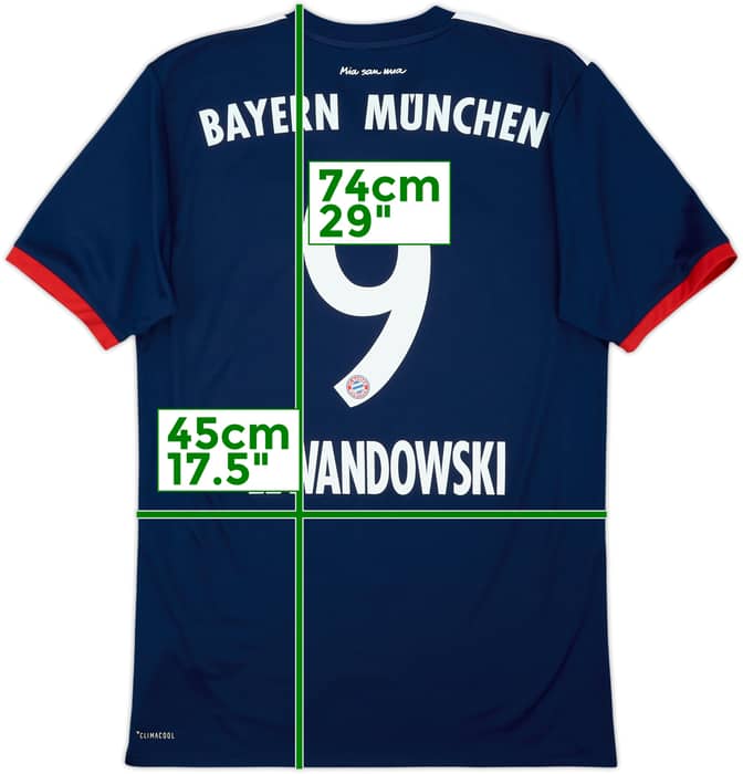 2017-18 Bayern Munich Away Shirt Lewandowski #9 - 6/10 - (S)