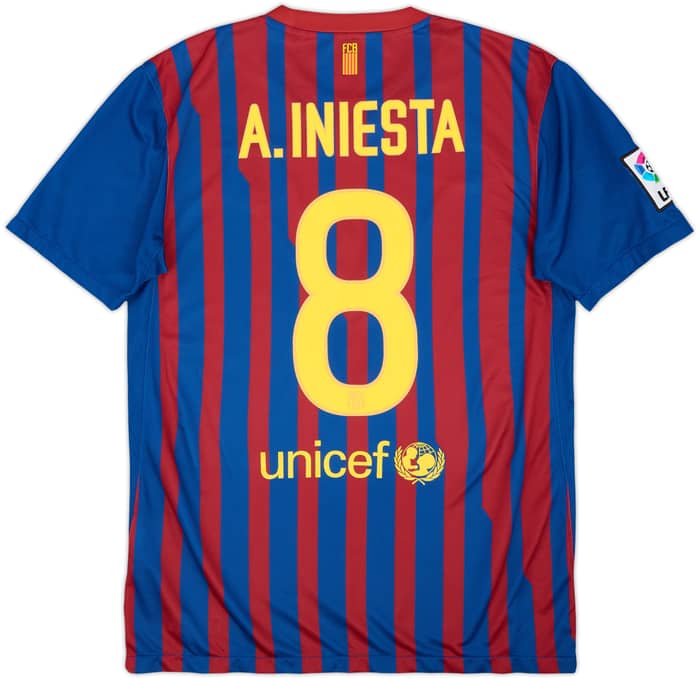 2011-12 Barcelona Home Shirt A.Iniesta #8 - 8/10 - (M)