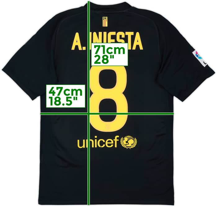 2011-12 Barcelona Away Shirt A.Iniesta #8 - 5/10 - (S)
