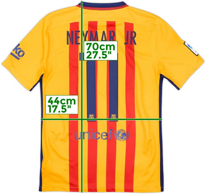 2015-16 Barcelona Away Shirt Neymar Jr #11 - 8/10 - (S)