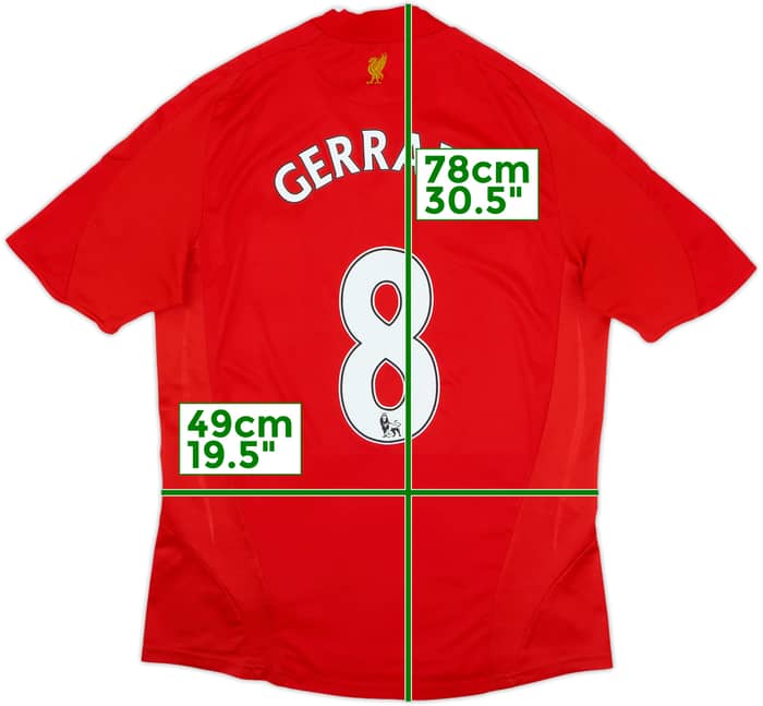 2008-10 Liverpool Local Camiseta Gerrard #8 - 6/10 - (M)