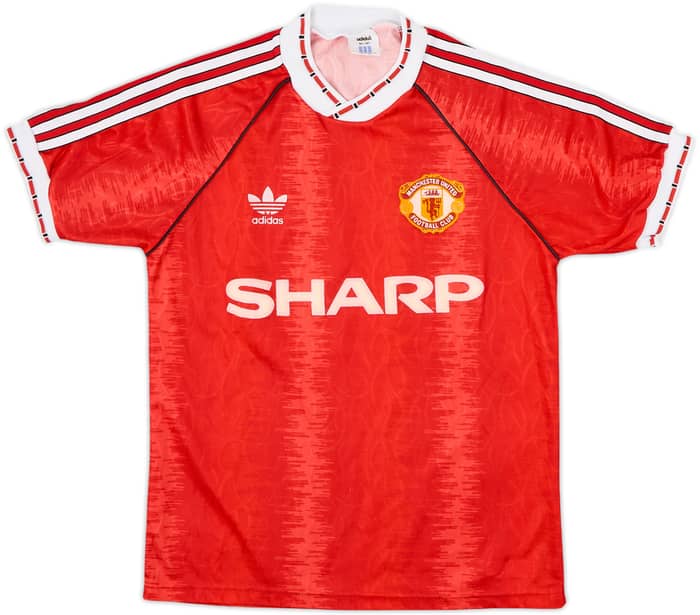 1990-92 Manchester United Home Shirt - 8/10 - (S)