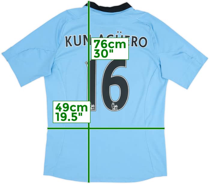 2012-13 Manchester City Home Shirt Kun Aguero #16 - 8/10 - (M)