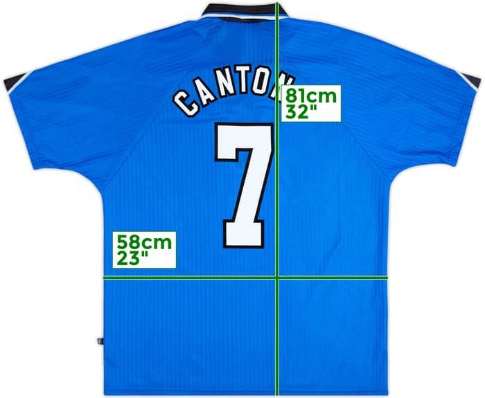 1996-98 Manchester United Third Shirt Cantona #7 - 8/10 - (XL)