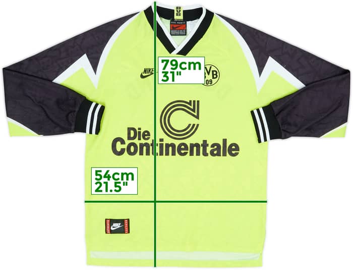 1995-96 Borussia Dortmund Home L/S Shirt - 7/10 - (M)