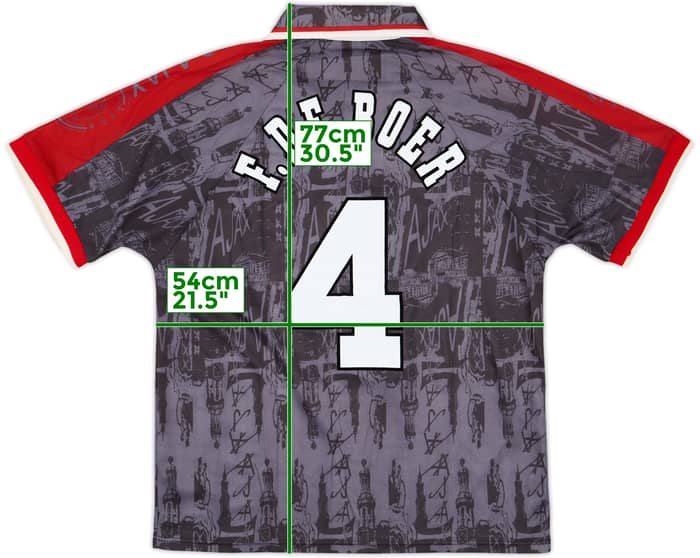 1996-97 Ajax Away Shirt F.De Boer #4 - 8/10 - (L)
