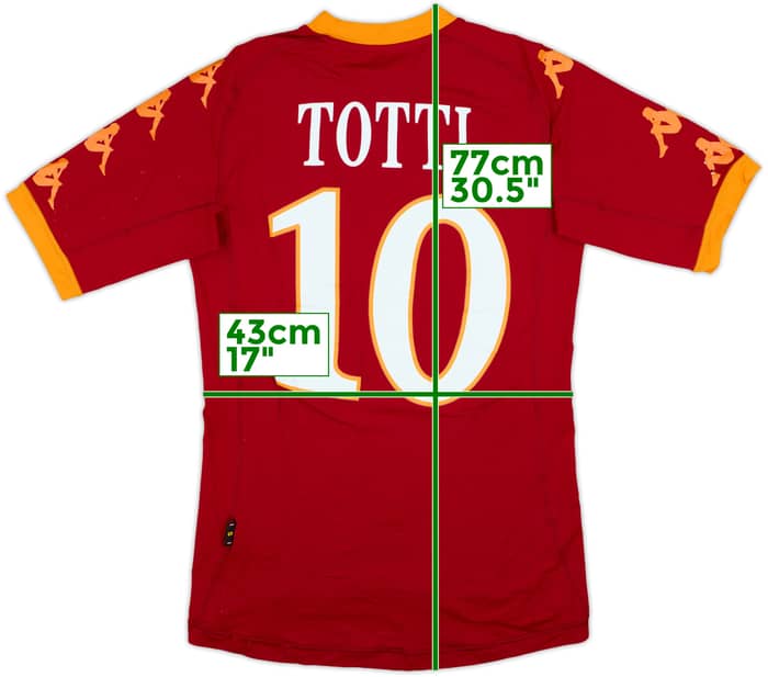2010-11 Roma Home Shirt Totti #10 - 6/10 - (S)