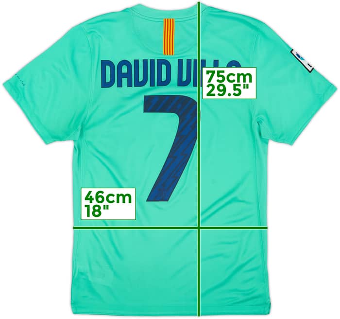 2010-11 Barcelona Away Shirt David Villa #7 - 8/10 - (S)