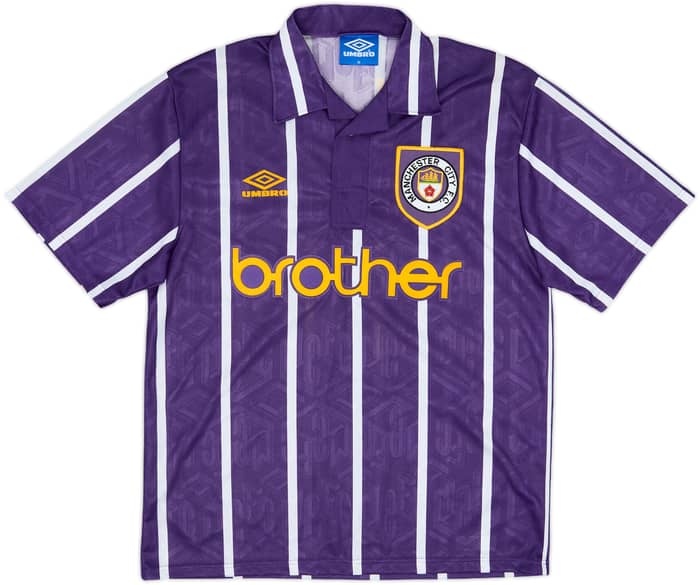 1993-94 Manchester City Away Shirt Quinn #9 - 6/10 - (M)