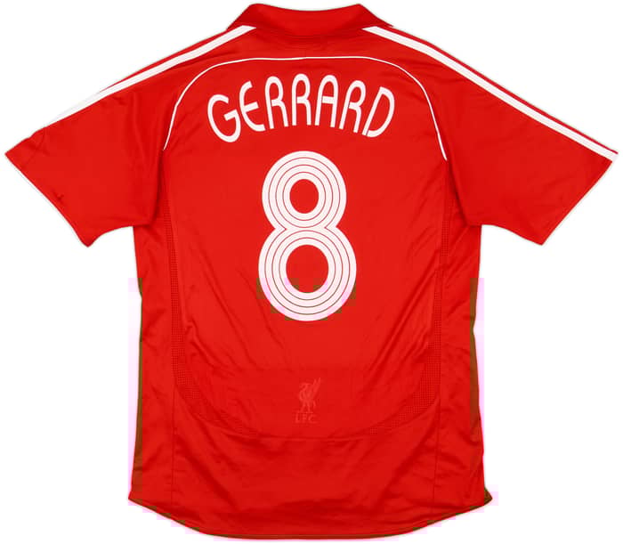 2006-08 Liverpool Home Shirt Gerrard #8 - 7/10 - (L)