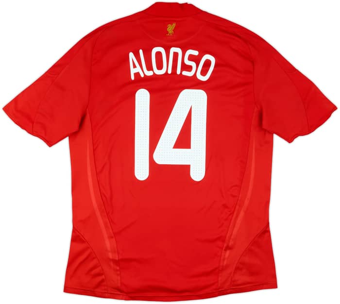 2008-10 Liverpool Home Shirt Alonso #14 - 8/10 - (L)