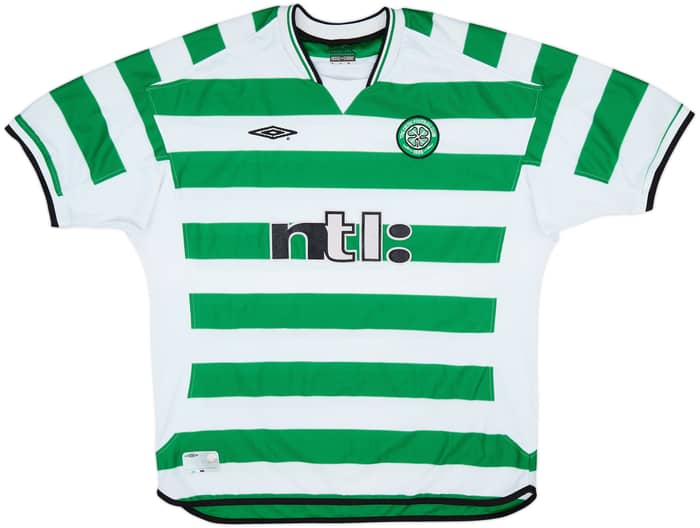 2001-03 Celtic Home Shirt Larsson #7 - 7/10 - (XXL)